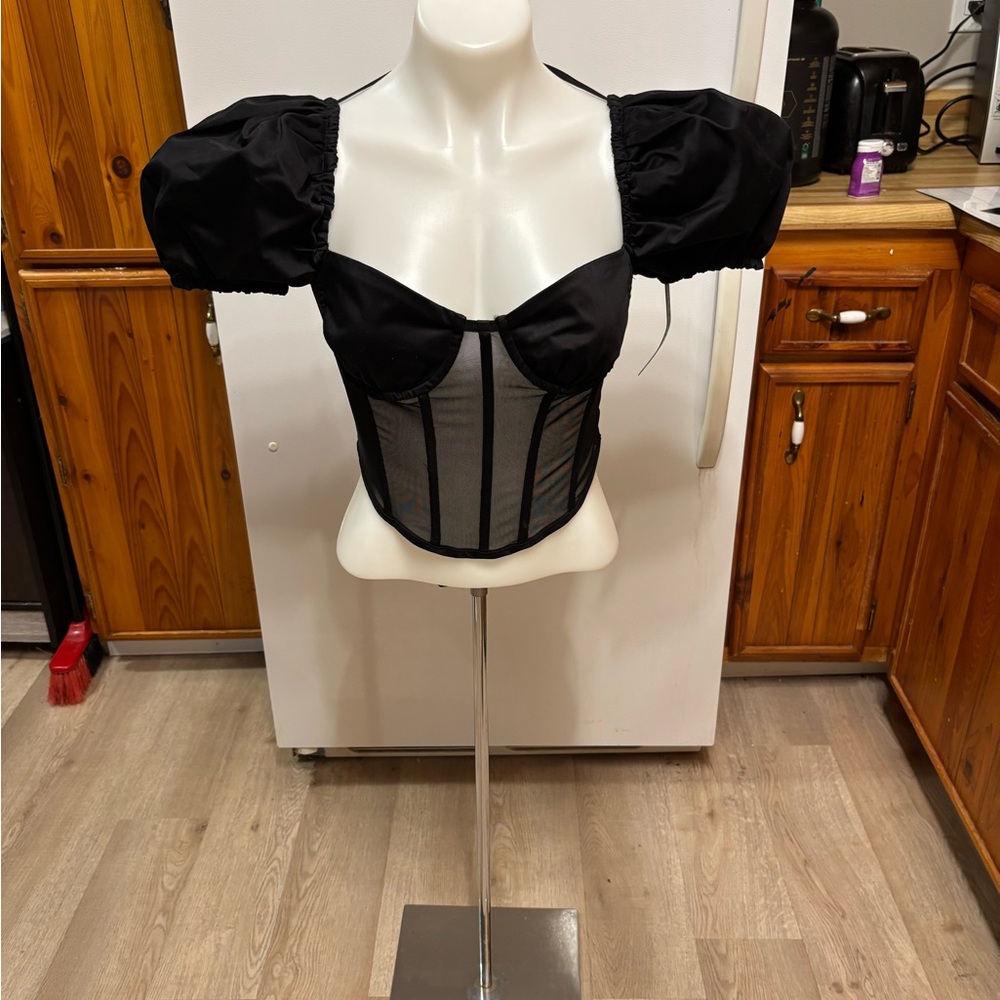 Elegant Black Dolls Kill Corset Top and bottom set.